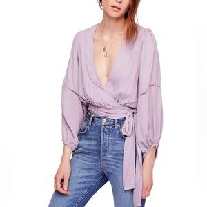 FREE PEOPLE PLUNGING TOP, SIZE M